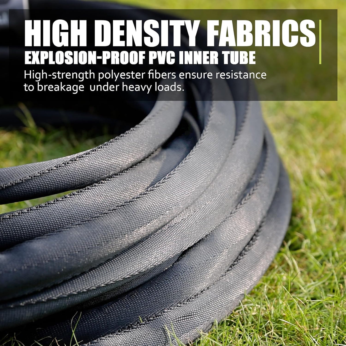 Garden Hose 100feet, Water Hose with 10 Function Hose Nozzle, NON-Expandable Hose, Tough & Flexible, Lightweight, Crush Resistant Fittings, Kink & Tangle Free, Rust Proof for Watering