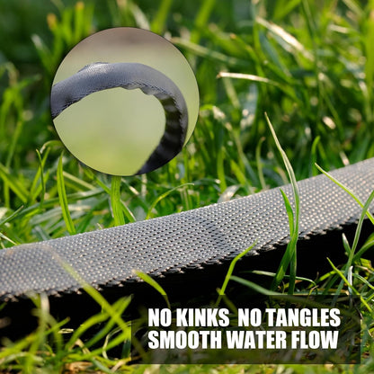 Garden Hose 100feet, Water Hose with 10 Function Hose Nozzle, NON-Expandable Hose, Tough & Flexible, Lightweight, Crush Resistant Fittings, Kink & Tangle Free, Rust Proof for Watering