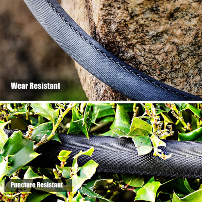 Garden Hose 100feet, Water Hose with 10 Function Hose Nozzle, NON-Expandable Hose, Tough & Flexible, Lightweight, Crush Resistant Fittings, Kink & Tangle Free, Rust Proof for Watering
