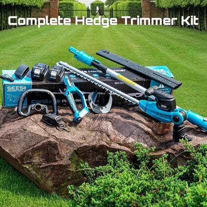 20V Pole Hedge Trimmer Cordless, 20" Electric Bush Trimmer 2×4.0Ah