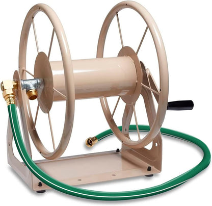 Short Lead-in Green Garden Hose 5/8 in. x 6 ft. -Kink Free, No Leaking, Male/Female Fittings -Heavy Duty Durable Flexible Lightweight Water Pipe -Brass Aluminum Ends for Household & Yard Use