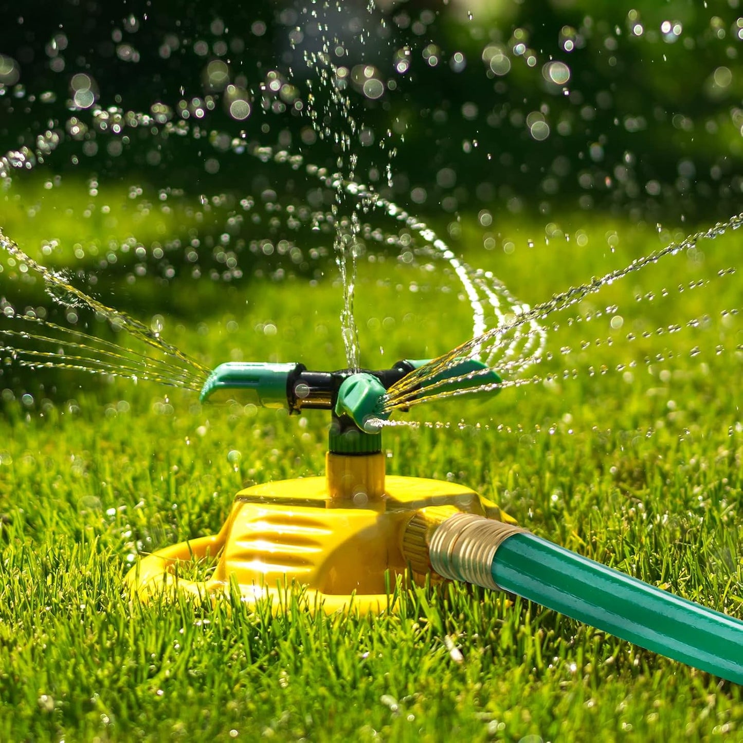 Short Lead-in Green Garden Hose 5/8 in. x 6 ft. -Kink Free, No Leaking, Male/Female Fittings -Heavy Duty Durable Flexible Lightweight Water Pipe -Brass Aluminum Ends for Household & Yard Use