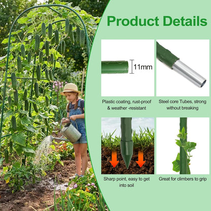 Metal Cucumber Trellis for Raised Beds & Gardens - 47.2" Lx30 W x47.2 H Sturdy Arch Trellis for Climbing Plants, Tomatoes, Peas & & Beans | Outdoor Vegetable Support for Vines