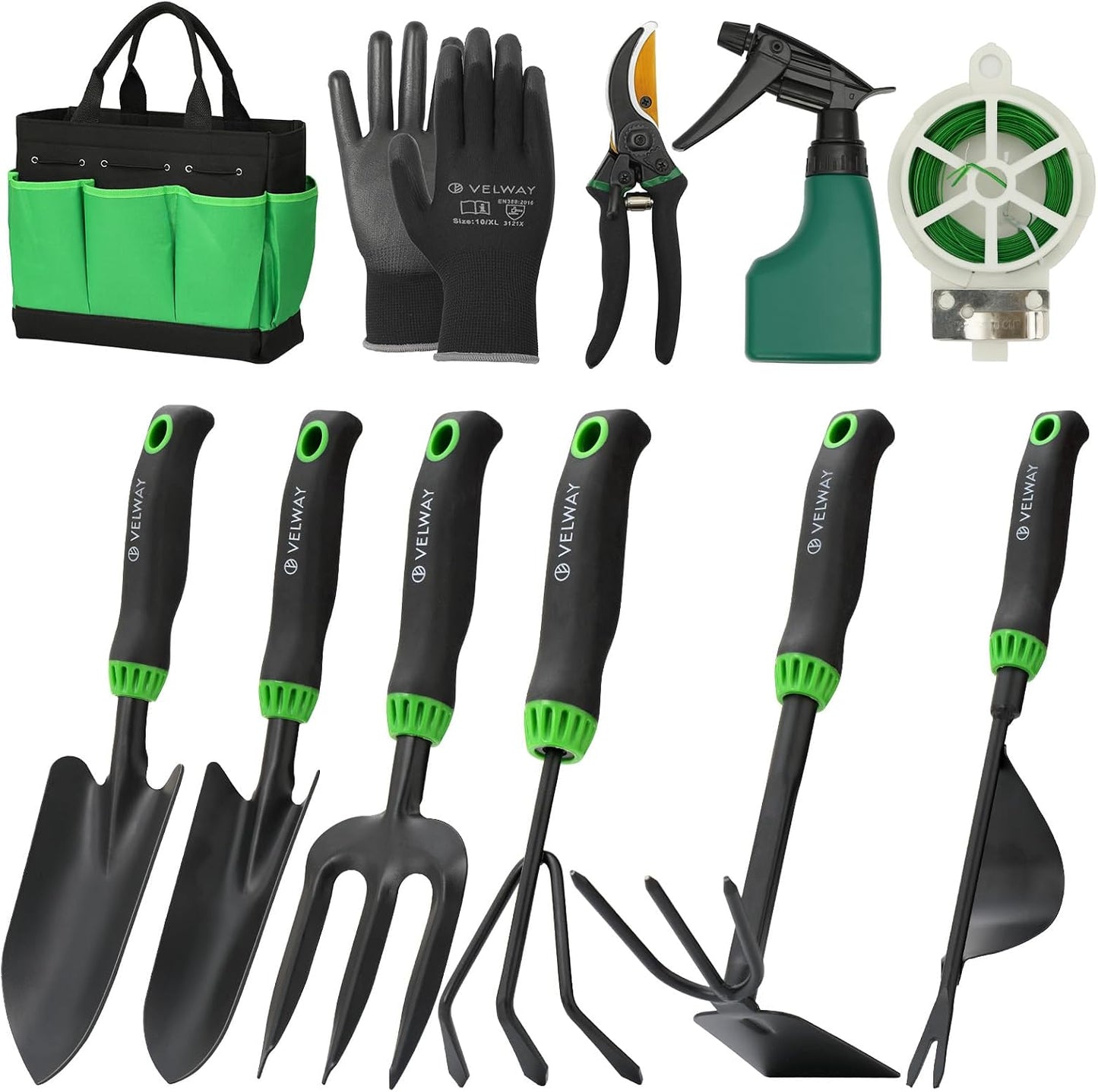 11-Piece Garden Tools Set Heavy Duty with Ergonomic Handles
