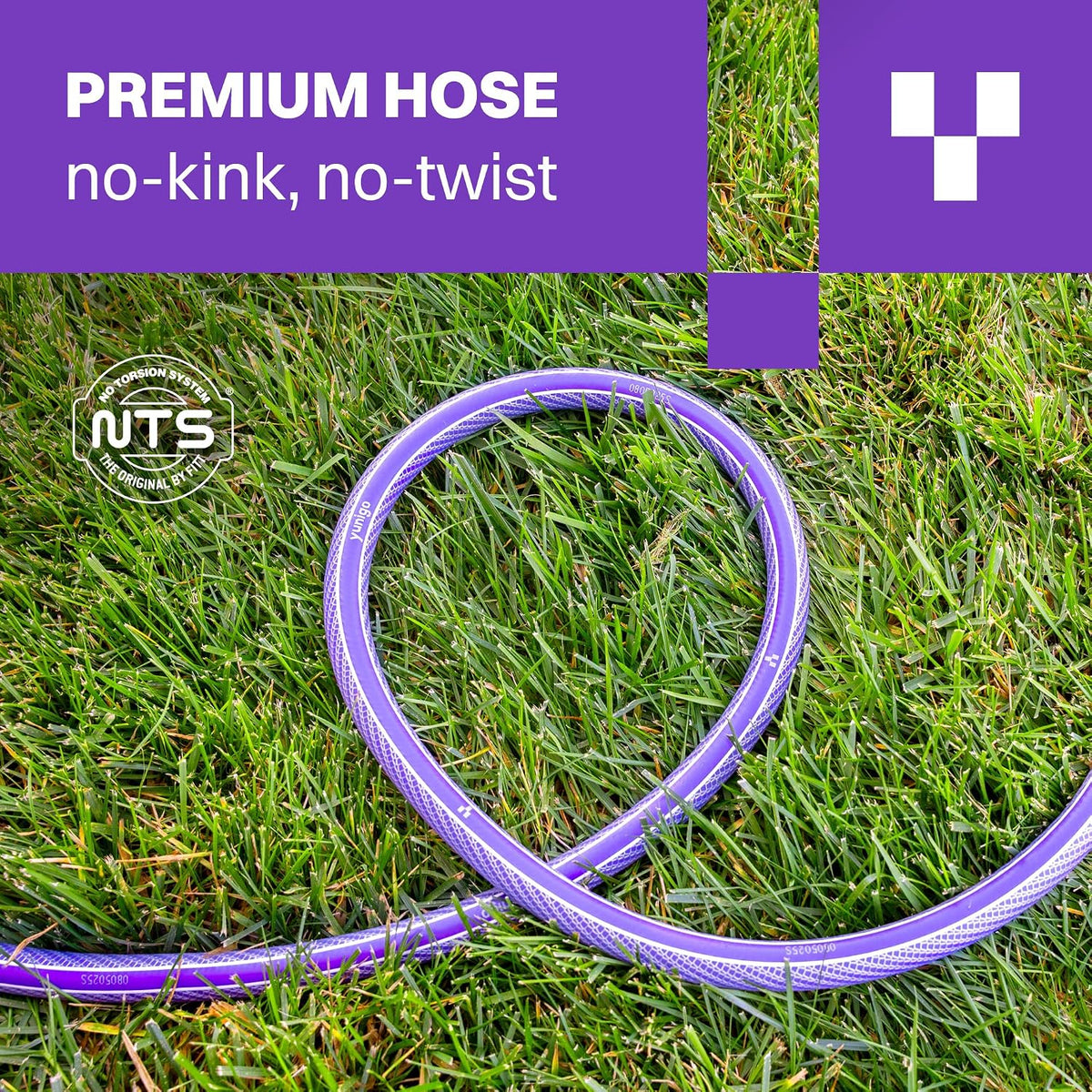FREEDOM Portable and Wall-Mountable Garden Hose Reel equipped with 5/8' 100ft, Kink-Free Hybrid Hose, Lightweight, Easy Setup. Spray Nozzle and Leader Hose Included