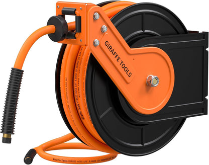 Retractable Air Hose Reel 50ft with Swivel Bracket 3/8"