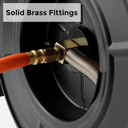 Retractable Air Hose Reel 50ft with Swivel Bracket 3/8"