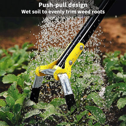 Hoe Garden Tool - Hand Hoe/Sickle is Perfect for Weeding and Cultivating Long Handle Heavy Duty - Adjustable Sharp Durable Garden Tools for Weeding and Loosening Soil 30-61 Inch Black