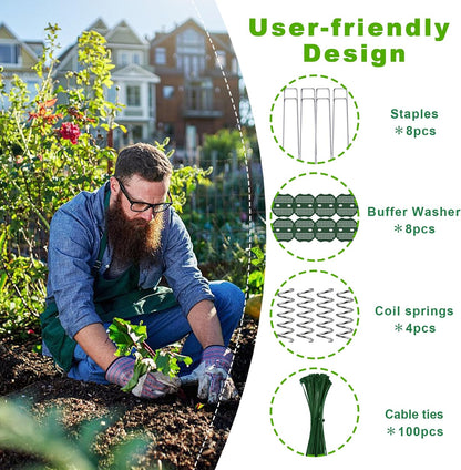 48" L x 34" W Cucumber Trellis for Raised Bed, A Frame Trellis, Vegetable Trellis with Garden Stakes and Zip Ties for Climbing Plants, Cucumber, Flowers