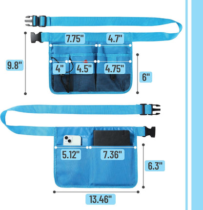 Adjustable Gardening Belt, Green, 7 Pockets, Wear, Cut and Water Resistant, Garden Tool Belt Pouch, Waist Apron with Pockets