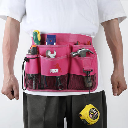 Adjustable Gardening Belt, Green, 7 Pockets, Wear, Cut and Water Resistant, Garden Tool Belt Pouch, Waist Apron with Pockets