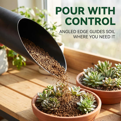 Bonsai Soil Scoops, Plastic Garden Soil Scoops, Black, Classic, Ergonomic Grip
