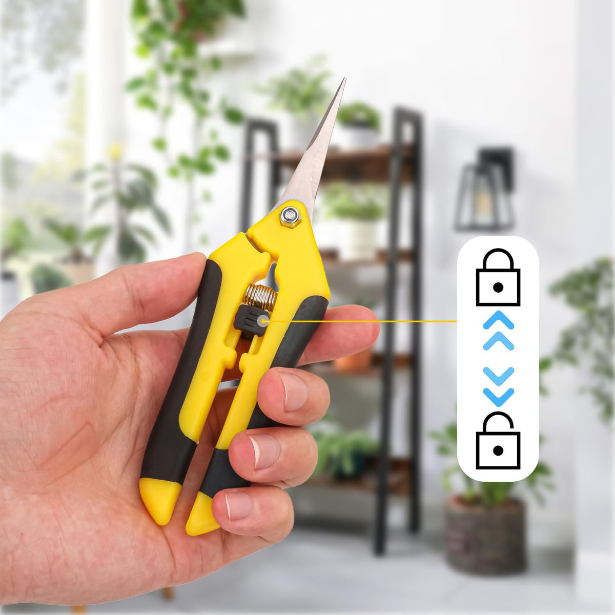 15 Pack 6.5 Inch Yellow Garden Pruning Scissors, Stainless Steel Blades Hand Pruner, Sharp Point Gardening Shears Cutter, A Must-have Gardening Pruning Shear, Supplies & Accessories