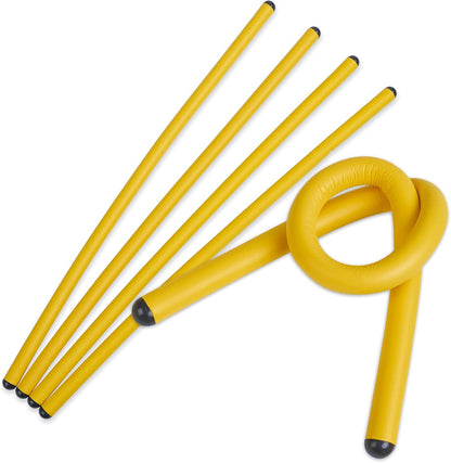 Andalus Twist Rubber Ties, 17-Inch Reusable Twist Ties in Yellow Color - Holds Up to 110 Pounds (4 Pack)