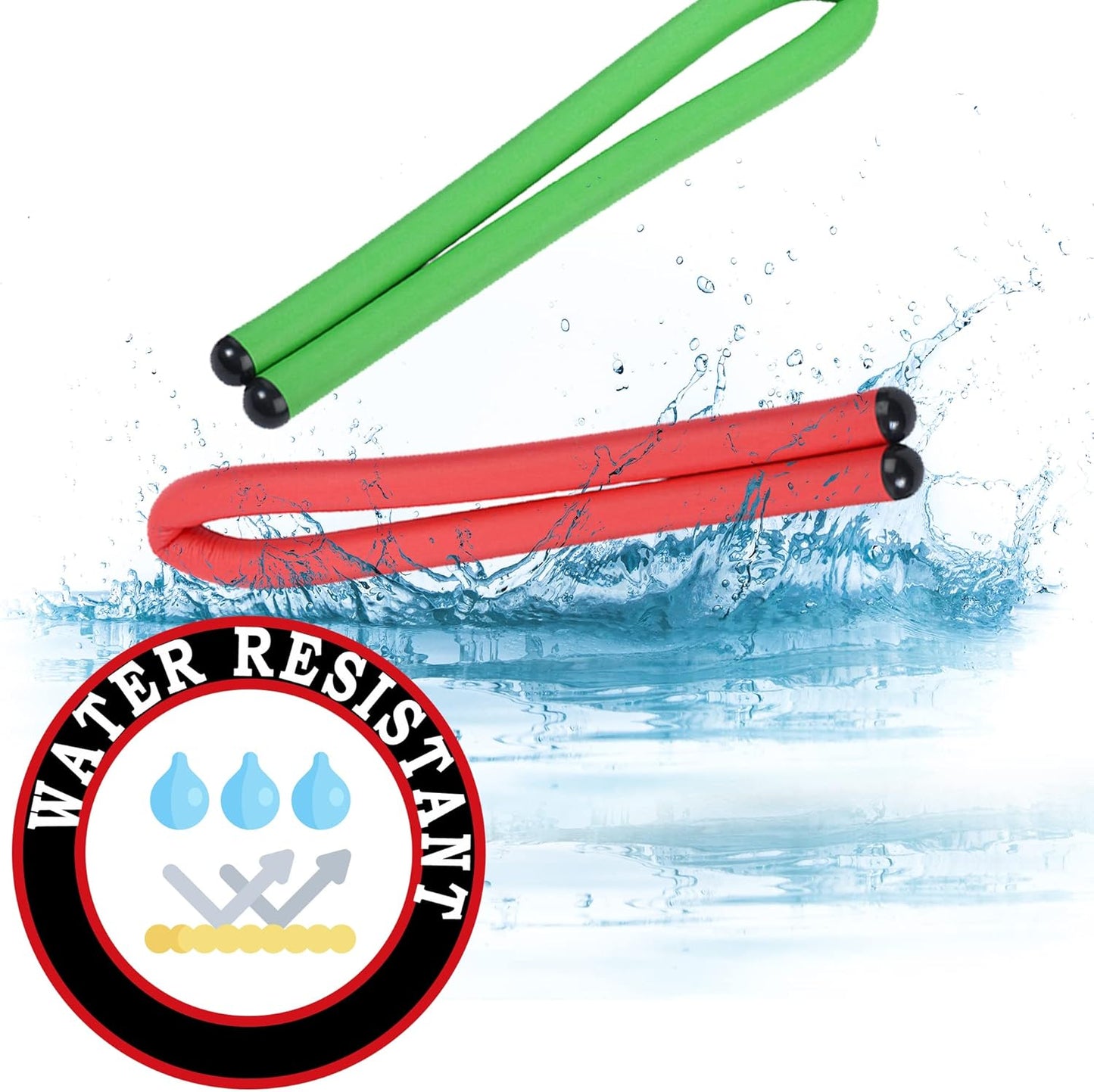 Andalus Twist Rubber Ties, 17-Inch Reusable Twist Ties in Yellow Color - Holds Up to 110 Pounds (4 Pack)