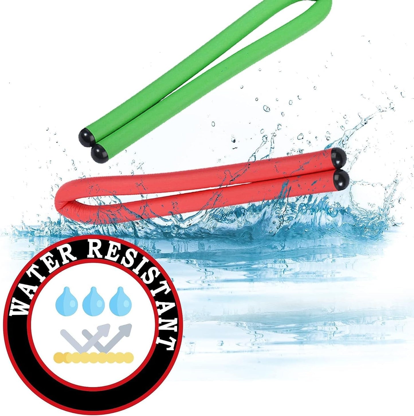 Andalus Twist Rubber Ties, 17-Inch Reusable Twist Ties in Yellow Color - Holds Up to 110 Pounds (4 Pack)