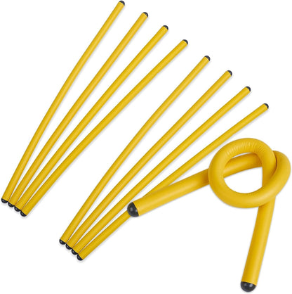 Andalus Twist Rubber Ties, 17-Inch Reusable Twist Ties in Yellow Color - Holds Up to 110 Pounds (4 Pack)