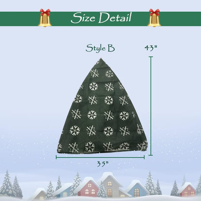 Plant Covers Freeze Protection for New Year Décor Winter Cute Potted Anti Frost Blanket Jacket with Drawstring, 43" L x 35" W (A, 2 PCS)