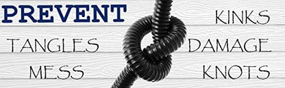 Premium 100 Ft Hose Hanger with Rust Resistant Metal, Organize Your Garden, Garage & Outdoor Storage Area, Wall Mount Holder or Hang/Hook Over Water Spigot with Included Screws