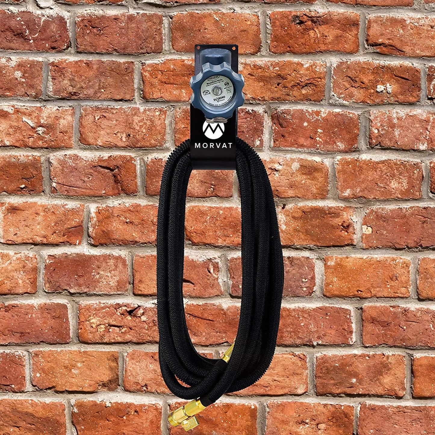 Premium 100 Ft Hose Hanger with Rust Resistant Metal, Organize Your Garden, Garage & Outdoor Storage Area, Wall Mount Holder or Hang/Hook Over Water Spigot with Included Screws