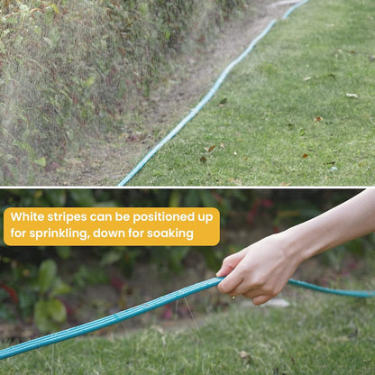 Sprinkler Soaker Hose 50 ft 2 pack for Garden Lawn Watering Hose with Hose Stakes