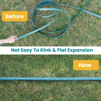 Sprinkler Soaker Hose 50 ft 2 pack for Garden Lawn Watering Hose with Hose Stakes