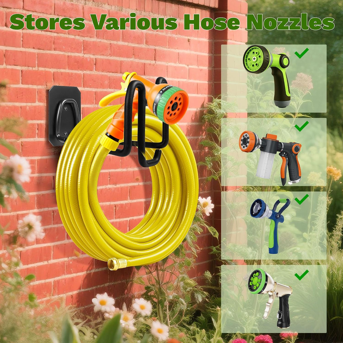 Garden Hose Holder Wall Mount Water Hose Holders for Outside