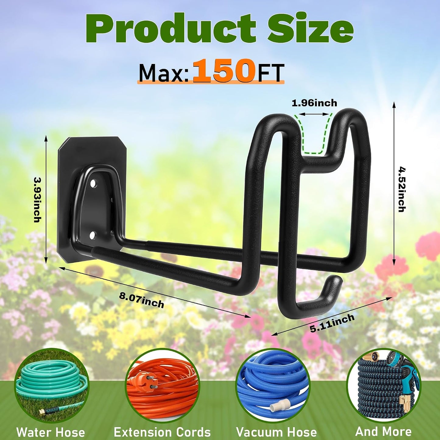 Garden Hose Holder Wall Mount Water Hose Holders for Outside