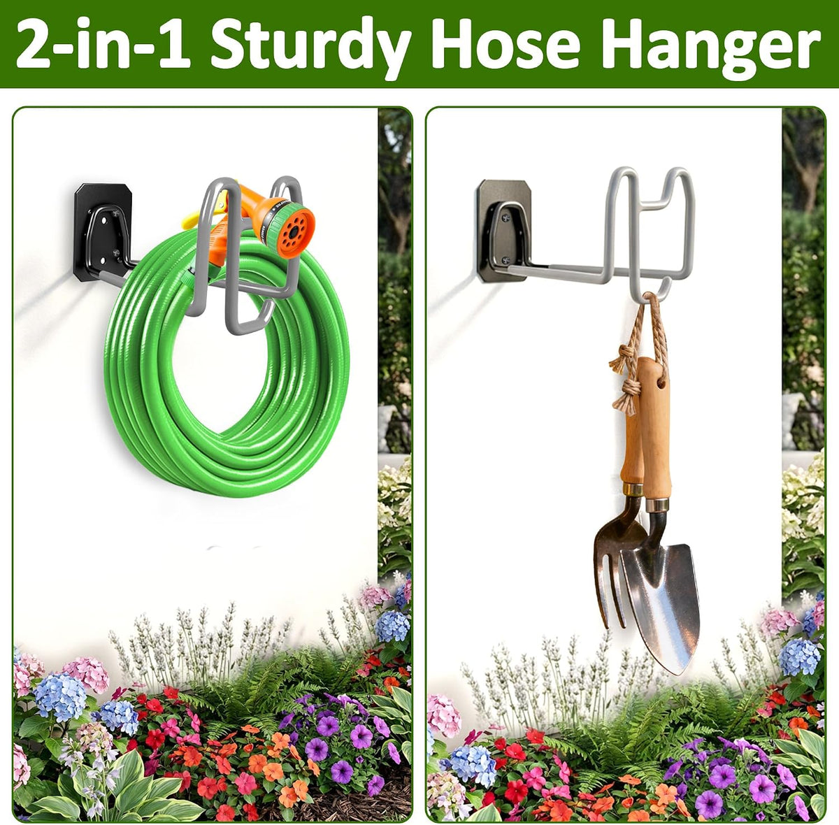 Garden Hose Holder Wall Mount Water Hose Holders for Outside