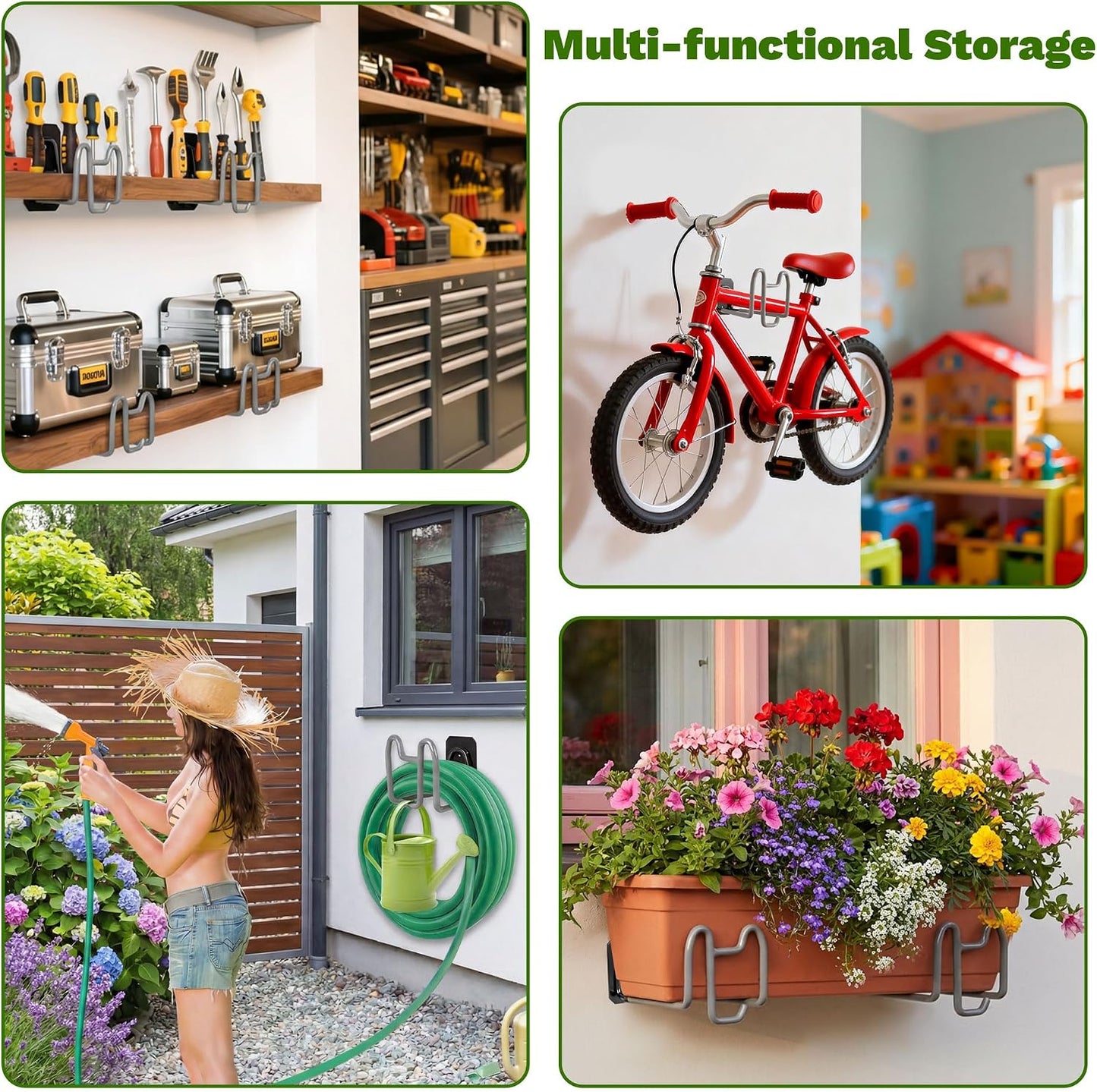 Garden Hose Holder Wall Mount Water Hose Holders for Outside