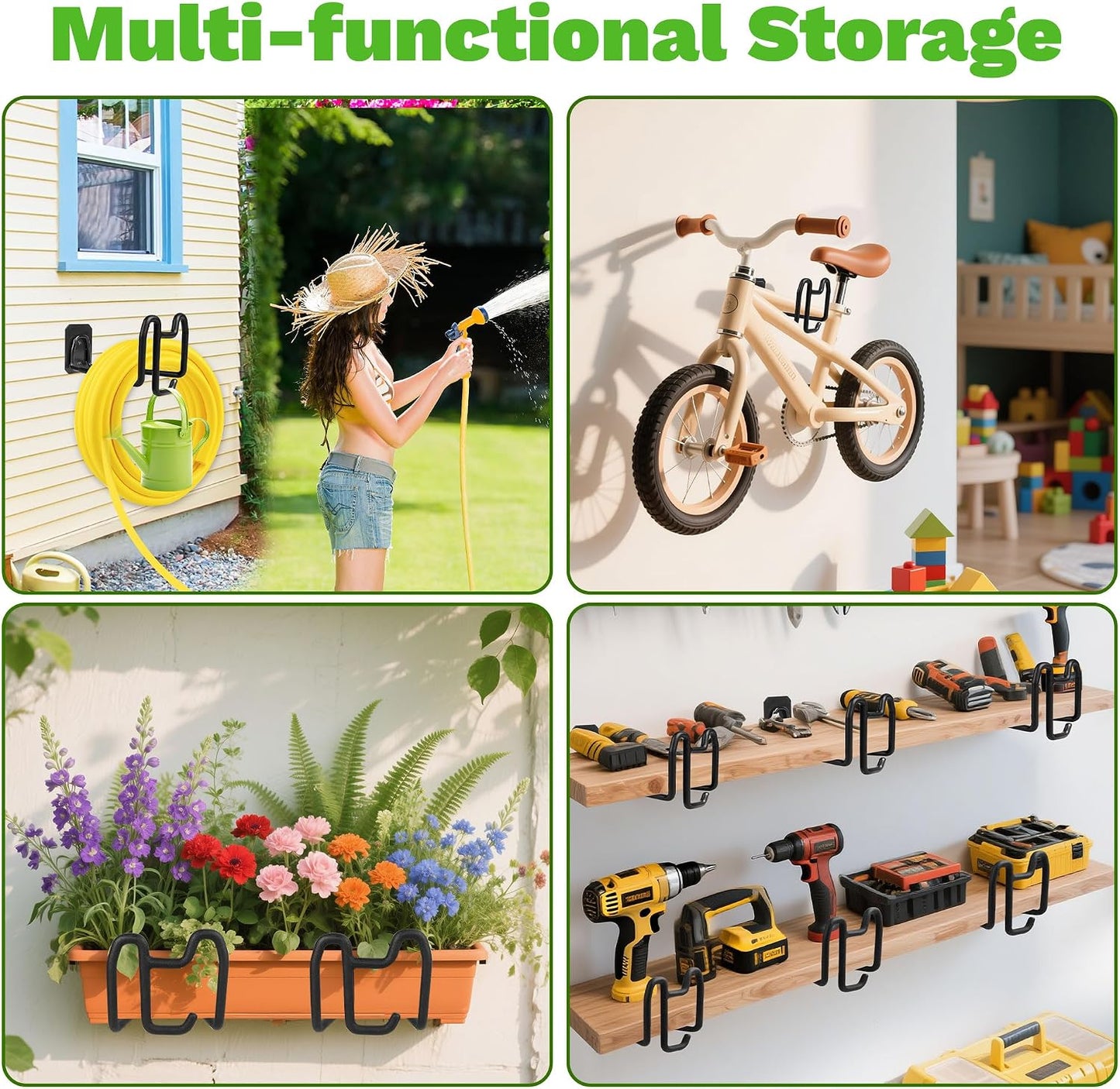 Garden Hose Holder Wall Mount Water Hose Holders for Outside