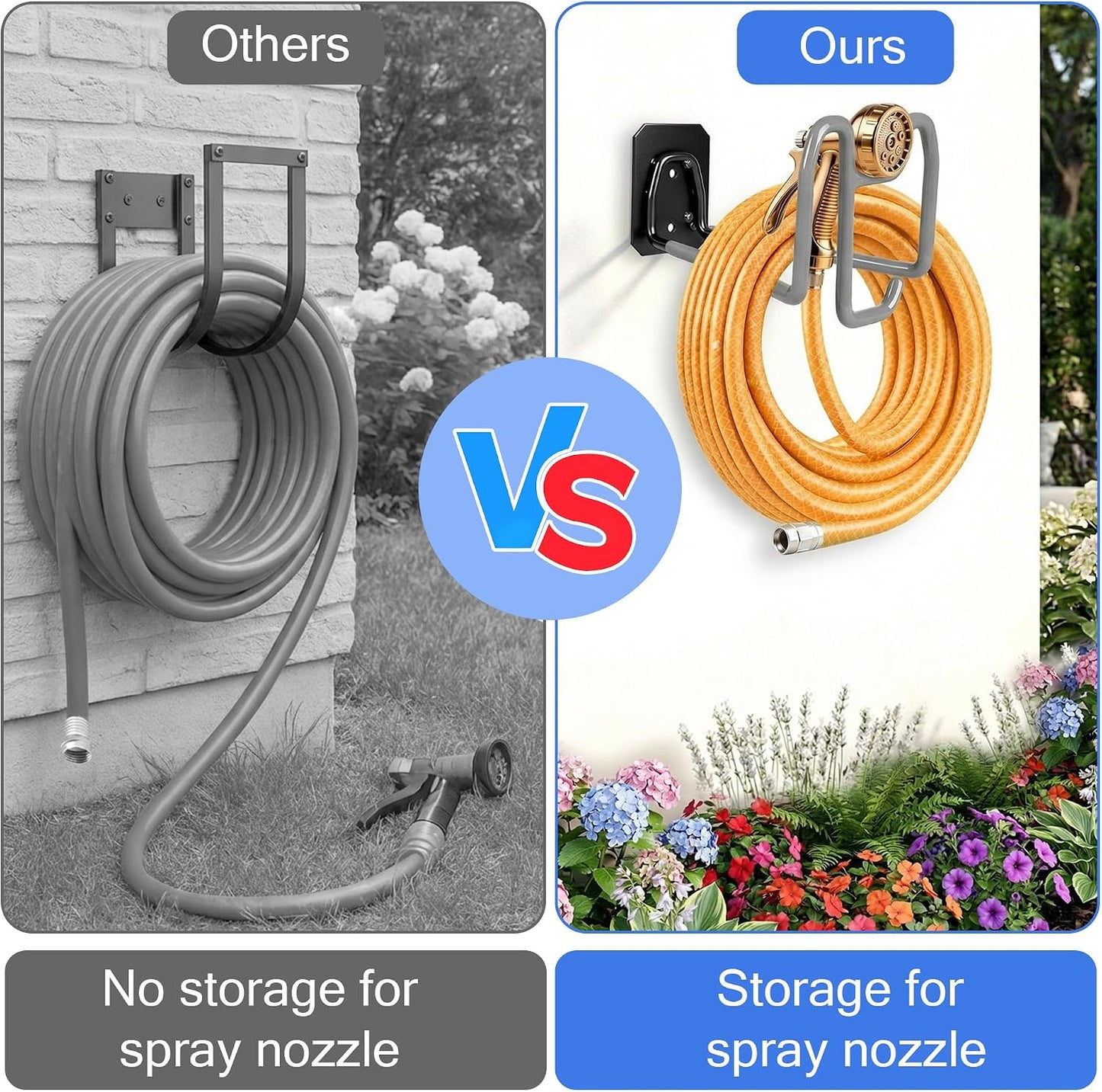 Garden Hose Holder Wall Mount Water Hose Holders for Outside