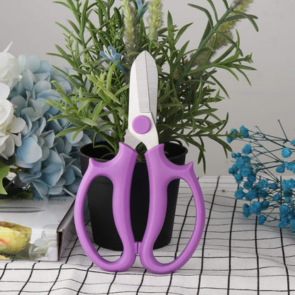Garden Pruning Shears Scissors with Comfort Grip Handle, Premium Steel Professional Floral Scissors, Perfect for Arranging Flowers, Pruning, Trimming Plants, Gardening Tool (Purple)