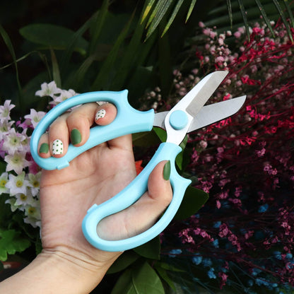 Garden Pruning Shears Scissors with Comfort Grip Handle, Premium Steel Professional Floral Scissors, Perfect for Arranging Flowers, Pruning, Trimming Plants, Gardening Tool (Purple)