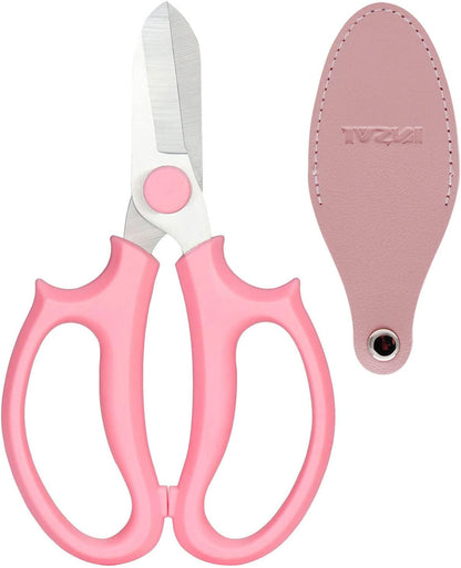 Garden Pruning Shears Scissors with Comfort Grip Handle, Premium Steel Professional Floral Scissors, Perfect for Arranging Flowers, Pruning, Trimming Plants, Gardening Tool (Purple)
