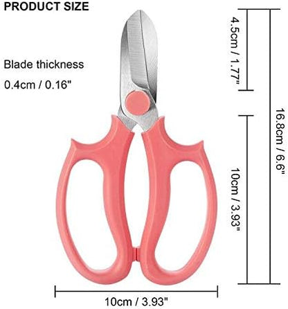 Garden Pruning Shears Scissors with Comfort Grip Handle, Premium Steel Professional Floral Scissors, Perfect for Arranging Flowers, Pruning, Trimming Plants, Gardening Tool (Purple)
