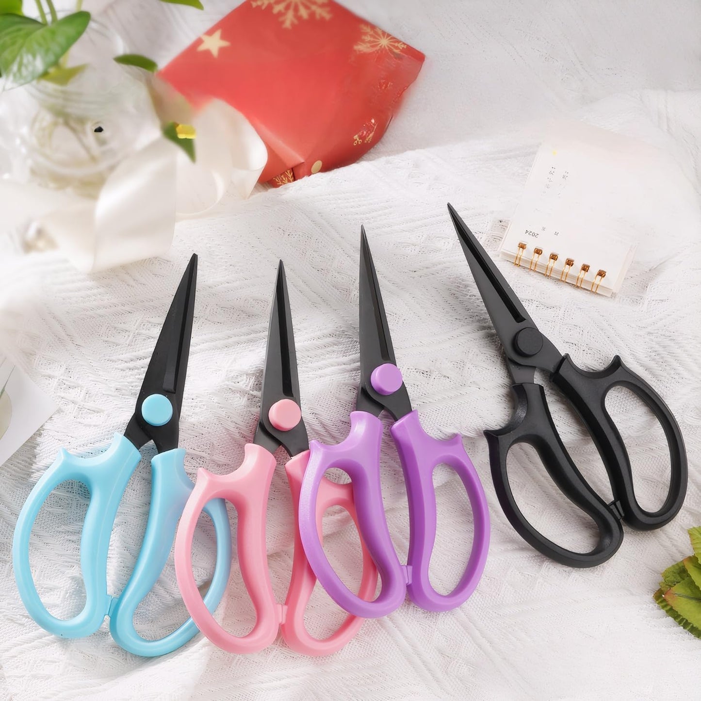 Garden Pruning Shears Scissors with Comfort Grip Handle, Premium Steel Professional Floral Scissors, Perfect for Arranging Flowers, Pruning, Trimming Plants, Gardening Tool (Purple)