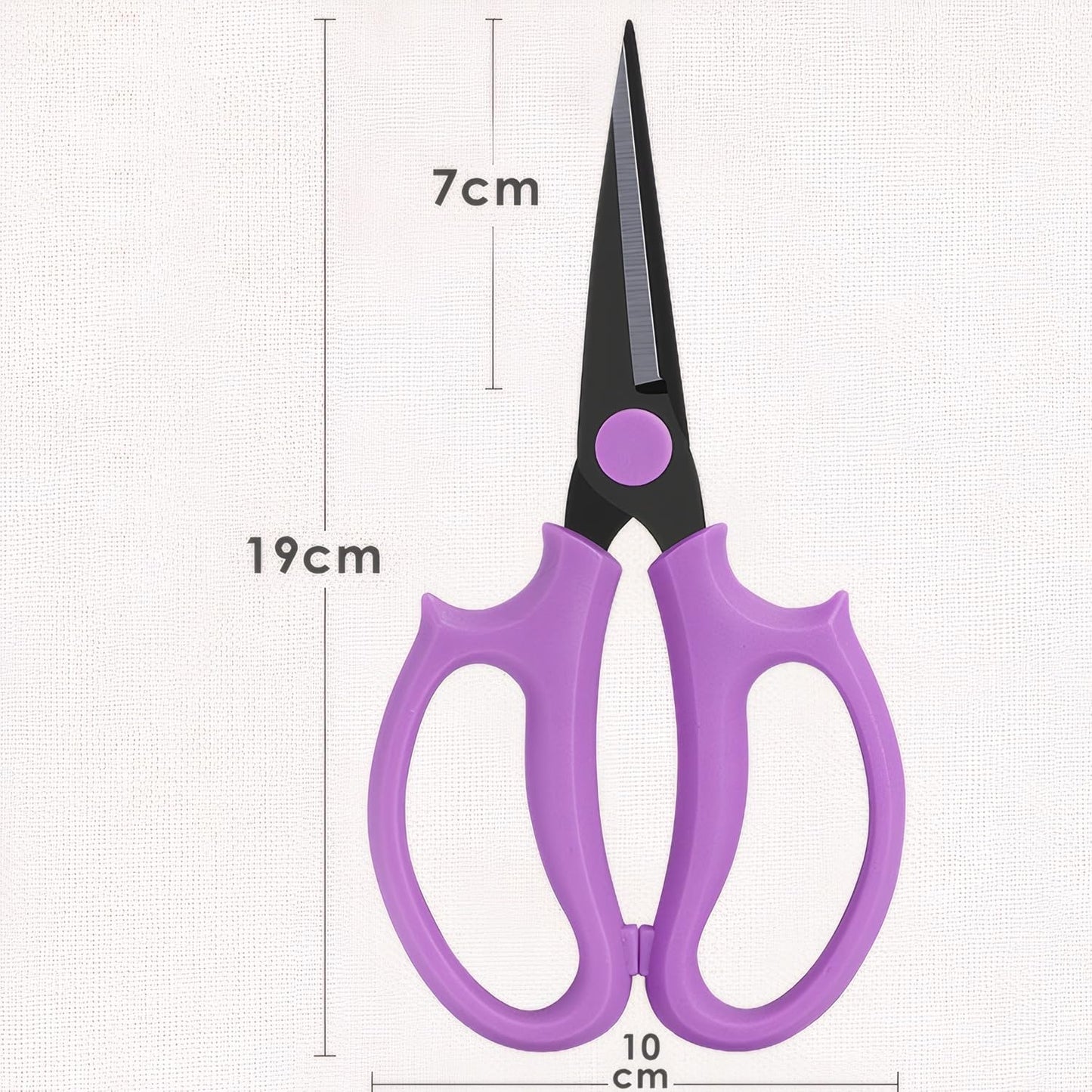 Garden Pruning Shears Scissors with Comfort Grip Handle, Premium Steel Professional Floral Scissors, Perfect for Arranging Flowers, Pruning, Trimming Plants, Gardening Tool (Purple)