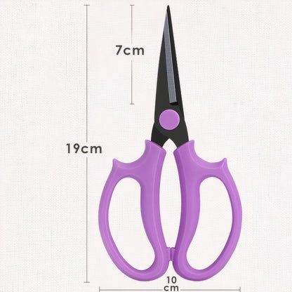 Garden Pruning Shears Scissors with Comfort Grip Handle, Premium Steel Professional Floral Scissors, Perfect for Arranging Flowers, Pruning, Trimming Plants, Gardening Tool (Purple)