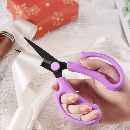 Garden Pruning Shears Scissors with Comfort Grip Handle, Premium Steel Professional Floral Scissors, Perfect for Arranging Flowers, Pruning, Trimming Plants, Gardening Tool (Purple)