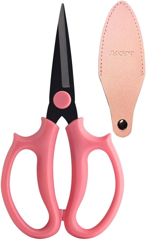 Garden Pruning Shears Scissors with Comfort Grip Handle, Premium Steel Professional Floral Scissors, Perfect for Arranging Flowers, Pruning, Trimming Plants, Gardening Tool (Purple)