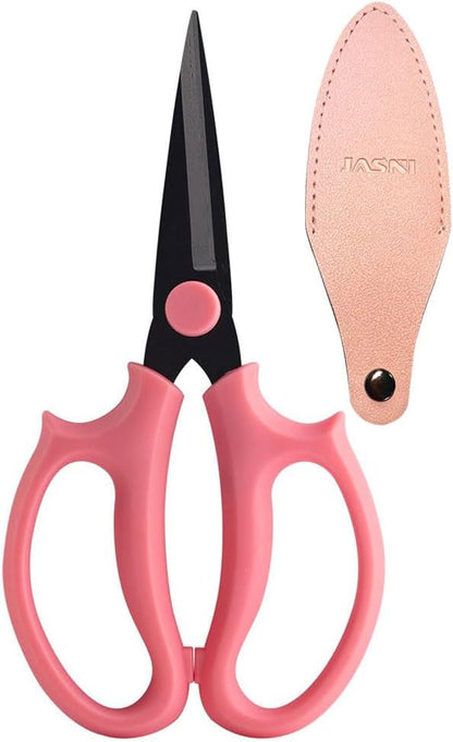 Garden Pruning Shears Scissors with Comfort Grip Handle, Premium Steel Professional Floral Scissors, Perfect for Arranging Flowers, Pruning, Trimming Plants, Gardening Tool (Purple)