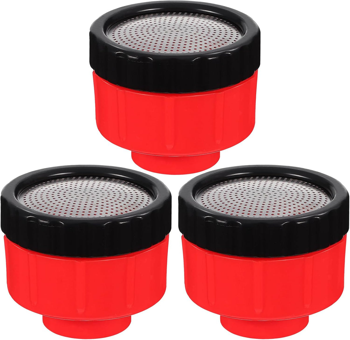 6-Pack Red Watering Nozzle Set - Stainless Steel & Plastic, Breaker Valve, 3/4 Inch Hose Fitting, Garden Watering Wand, Ideal for Flowers & Plants