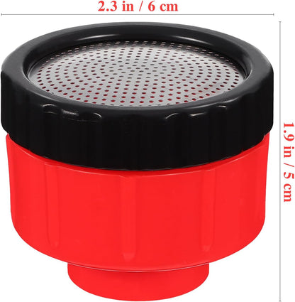 6-Pack Red Watering Nozzle Set - Stainless Steel & Plastic, Breaker Valve, 3/4 Inch Hose Fitting, Garden Watering Wand, Ideal for Flowers & Plants