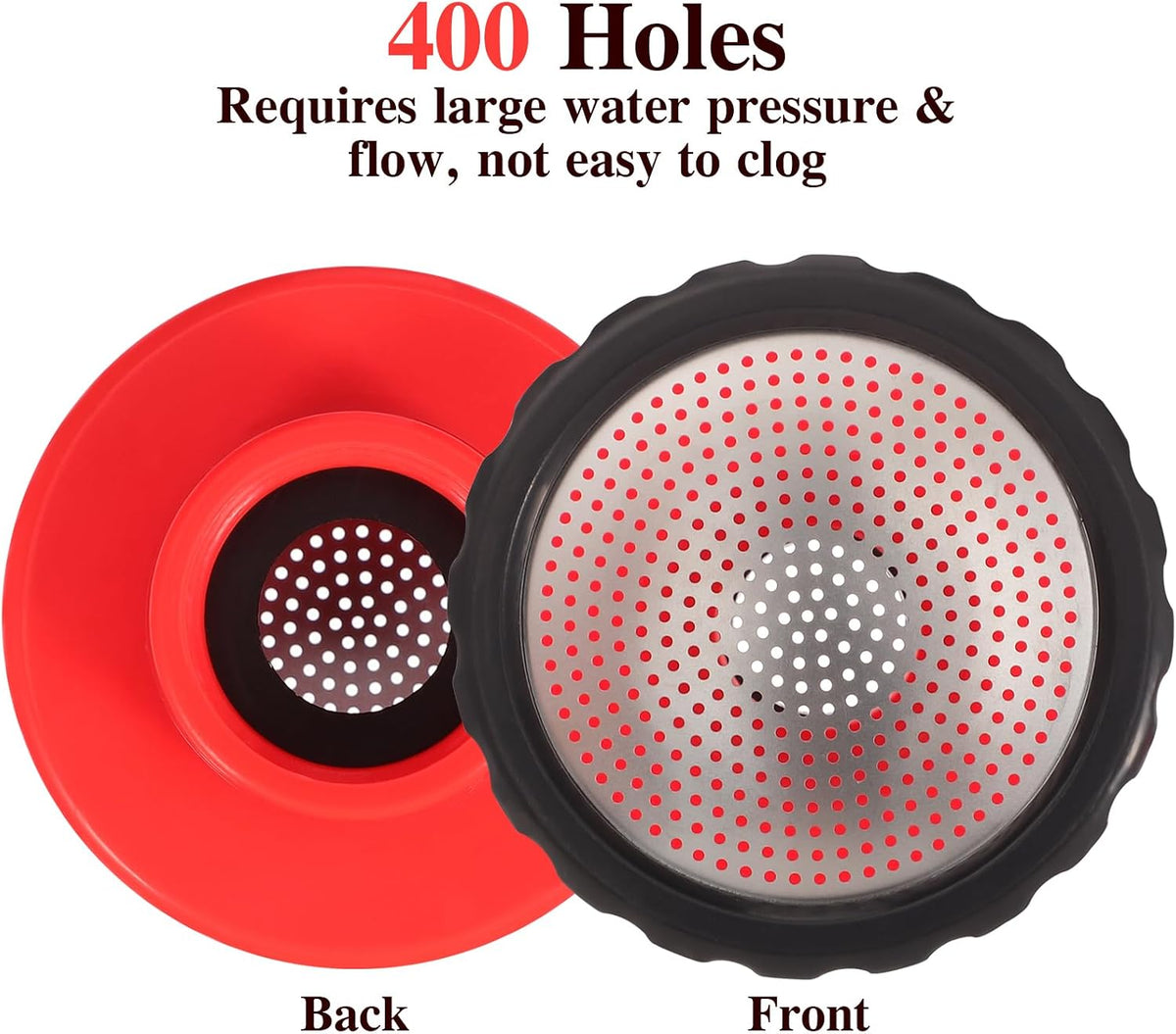 6-Pack Red Watering Nozzle Set - Stainless Steel & Plastic, Breaker Valve, 3/4 Inch Hose Fitting, Garden Watering Wand, Ideal for Flowers & Plants