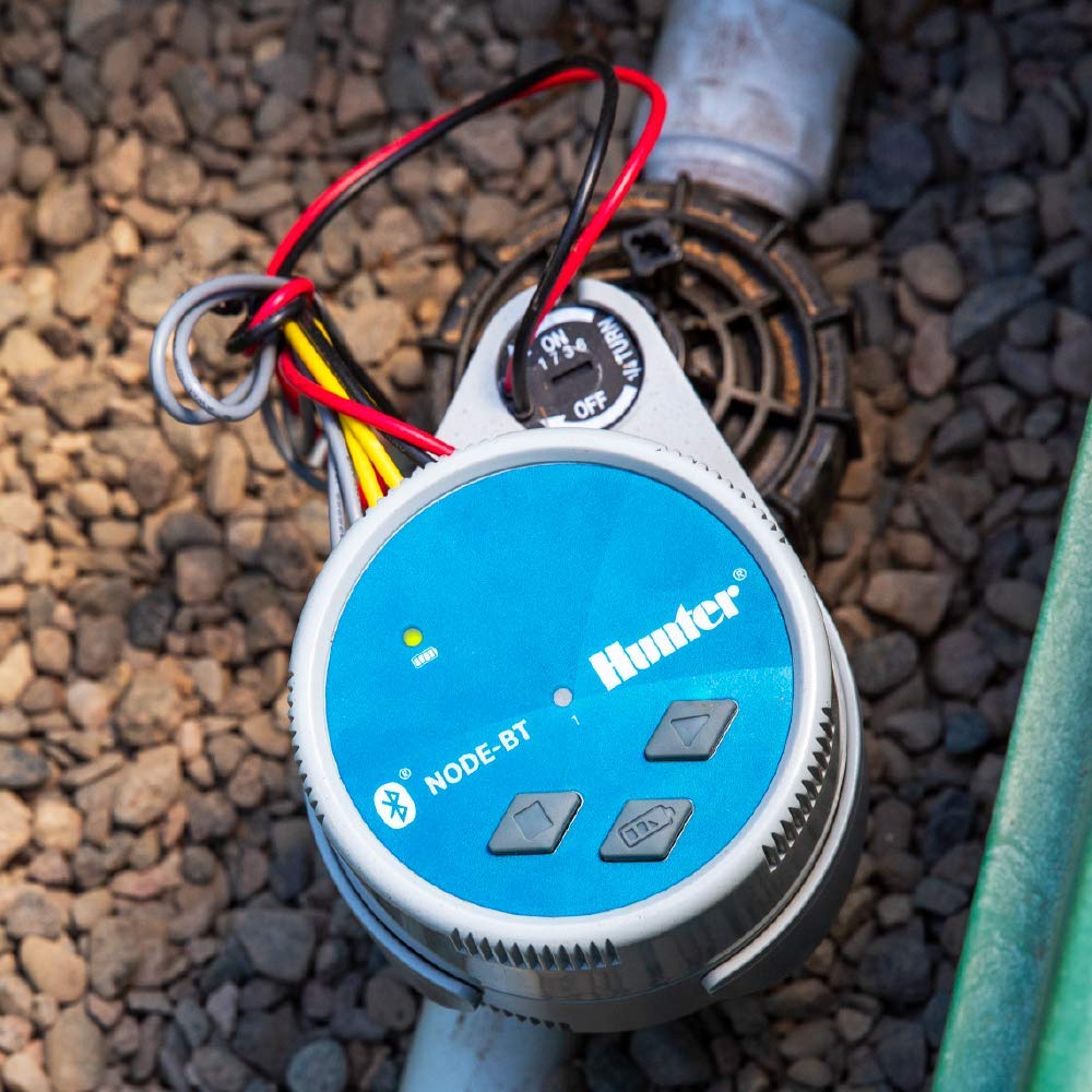 Hunter NODE-BT-100 Battery Sprinkler Timer, 1-Zone Controller with Solenoid