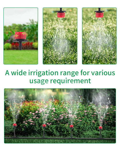 82FT Drip Irrigation System Kit - Garden Watering System with 1/4" Drip Irrigation Tubing Parts - Automatic Irrigation Sprinkler Equipment for Outdoor Plants, Garden, Greenhouse, Flower Bed, Lawn