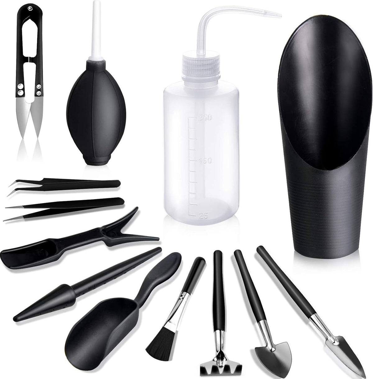 Succulent Tools, Mini Garden Tool Set, Transplanting Tools Set, Succulent Care kit for Succulent Miniature Gardening Plant, Multi, 13 Pcs