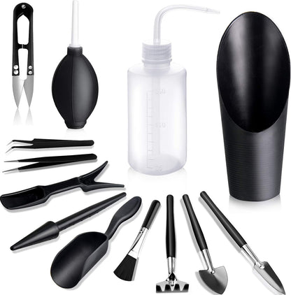 Succulent Tools, Mini Garden Tool Set, Transplanting Tools Set, Succulent Care kit for Succulent Miniature Gardening Plant, Multi, 13 Pcs