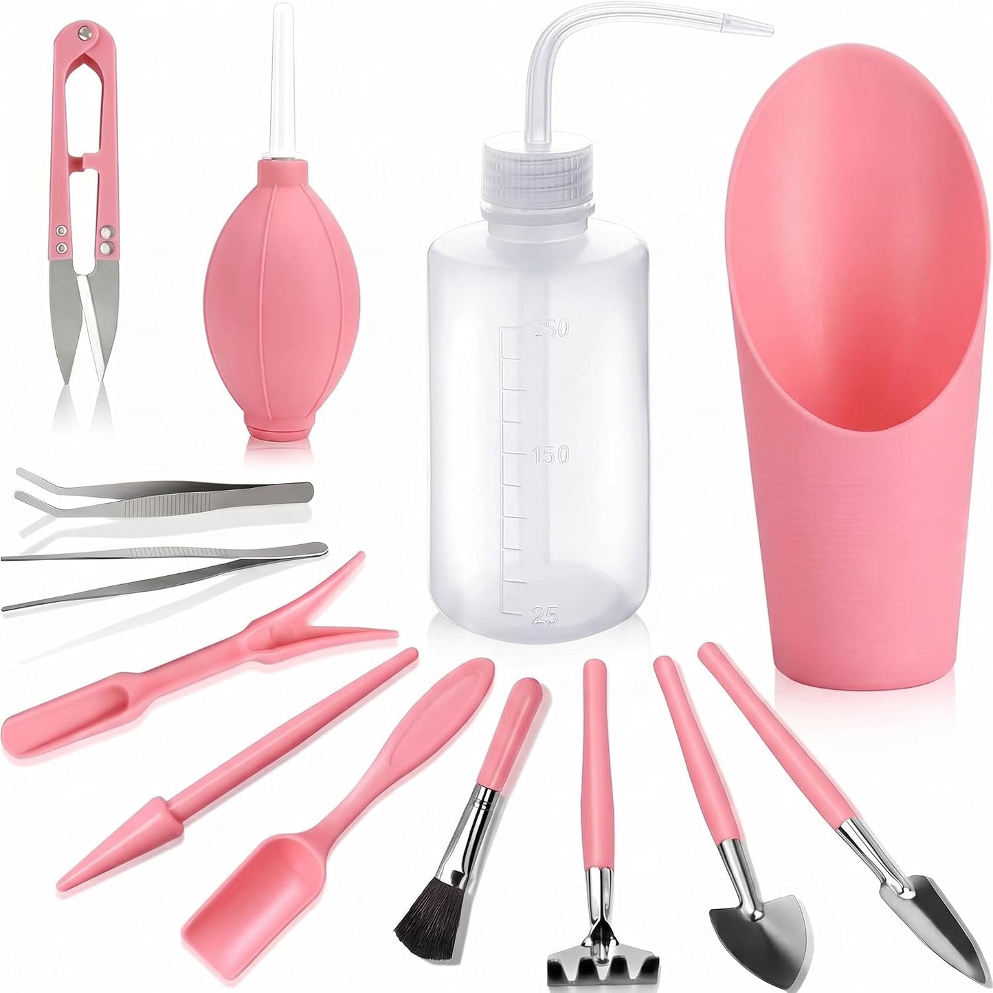 Succulent Tools, Mini Garden Tool Set, Transplanting Tools Set, Succulent Care kit for Succulent Miniature Gardening Plant, Multi, 13 Pcs
